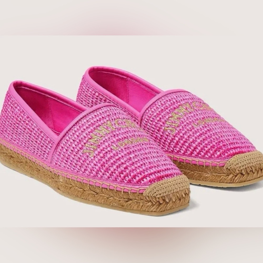 Jimmy Choo Pink Espadrille Flats